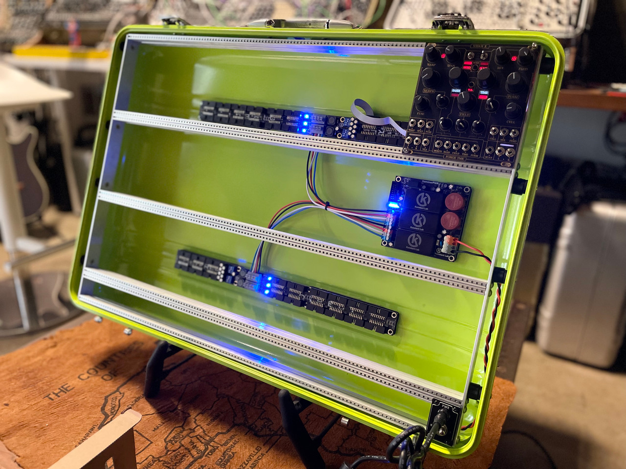 BPNYC ZERO Centurion Elite Eurorack Modular Travel Case 10U 480HP VERDE LIMON (SOLD)